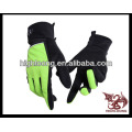 comfortable fashion green bike glove with design